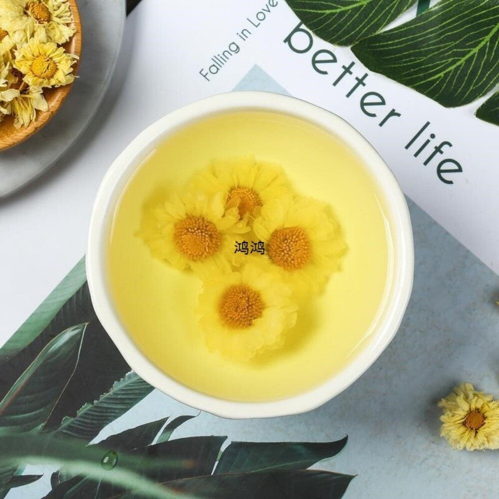 Premium White Chrysanthemum Tea Fresh Floral Loose Leaf in Jar Secondary image