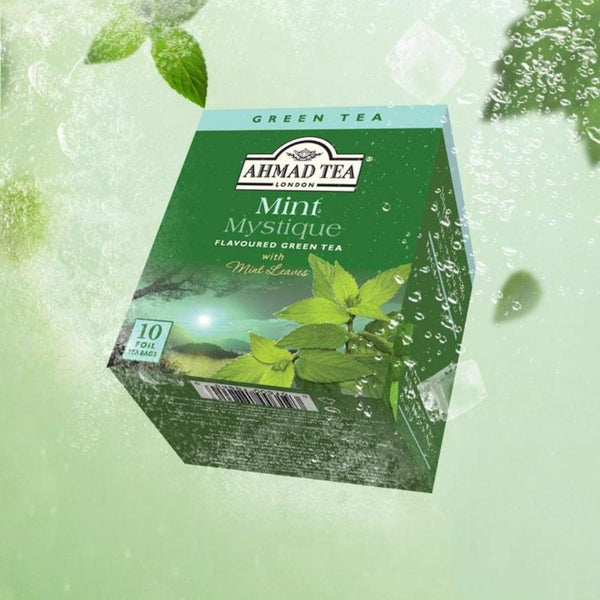 Premium Quality AHMAD TEA Mint Flavored Green Tea Flavored Tea 10 Tea bags
