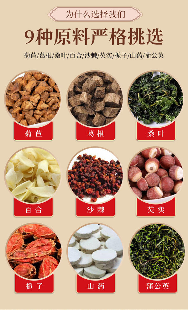 Chinese Herbal Tea Lily 150g , Dandelion, Pueraria Mirifica, Mulberry Leaf Tea