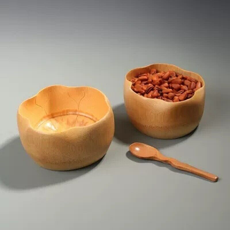 Bowl Handmade Bamboo Bowl for Salad Mixing Food Soup Rice Container Kids Bowls
