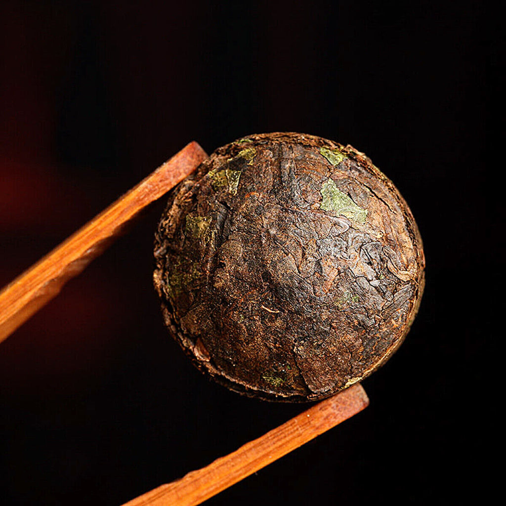 HelloYoung TeaPu'er Black Tea Healthy Drink 200g Mini Tea Cake Pu-Erh Ripe Tuocha Golden Bag