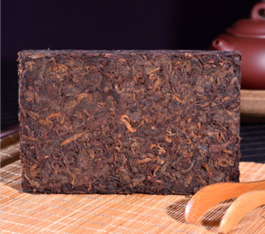 HelloYoung Yunnan Pu'er Ripe Tea Brick Old Pu'er Old Tea Brick 250g Ripe Tea Brick