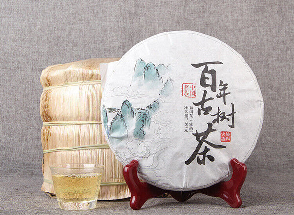 HelloYoung Ancient Tree Tea Puerh Raw 357g TeaCake Traditional Handmade Puerh Pure Material