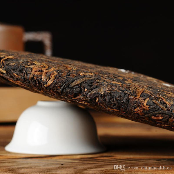 HelloYoung Aged Zhong Cha Green Seal Chinese Pu er Tea Yunnan Cooked Puer Ripe 357g