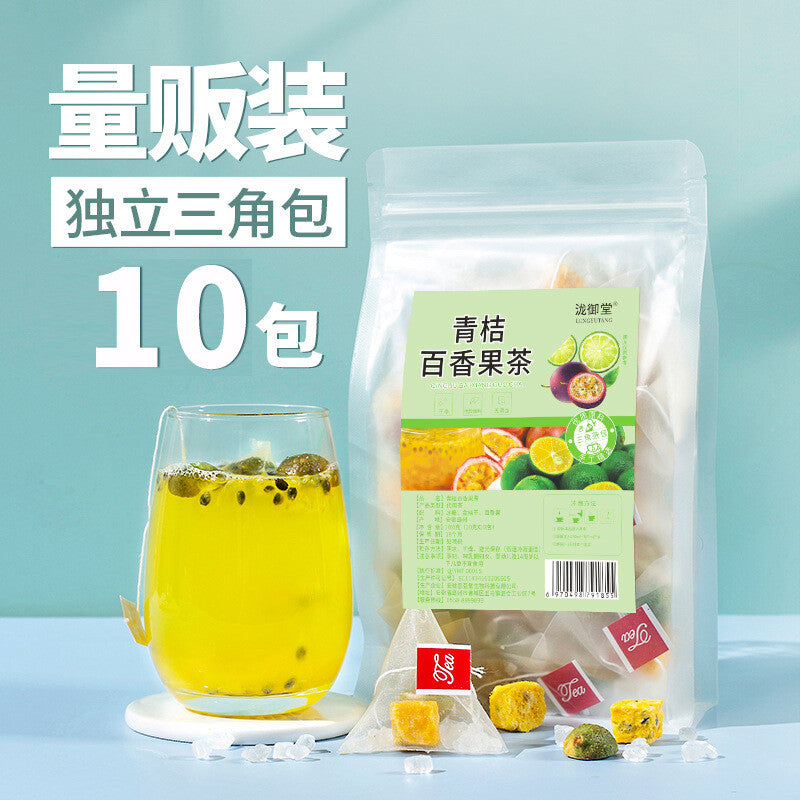 Green Kumquat Passion Fruit Tea Cold Brew Triangle Bags Citrus Herbal Blend