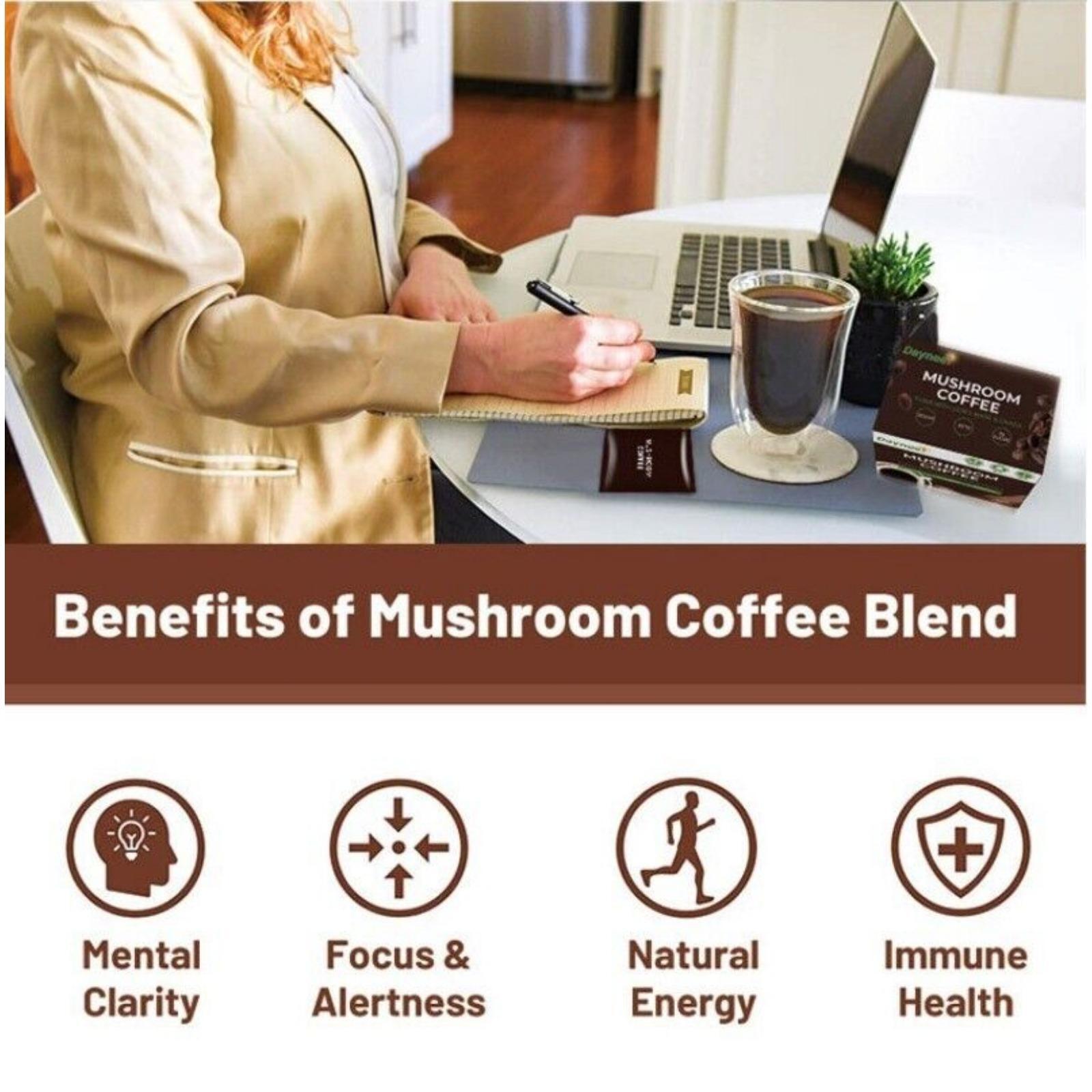 Natural Premium Quality Mushroom Organic Instant Coffee Sealed Packaging