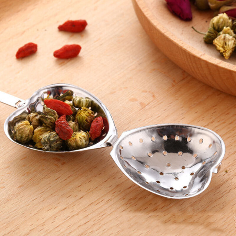 Tea Infuser Spoon Strainer  Stainless Steel Practical Heart Shape Steeper Spoon