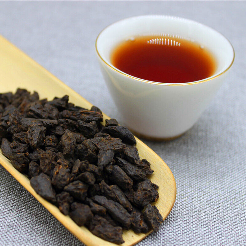 HelloYoung Yunnan Pu'er Tea 500g Cloth Bag Tea Fossil Menghai Ripe Tea Pu'er