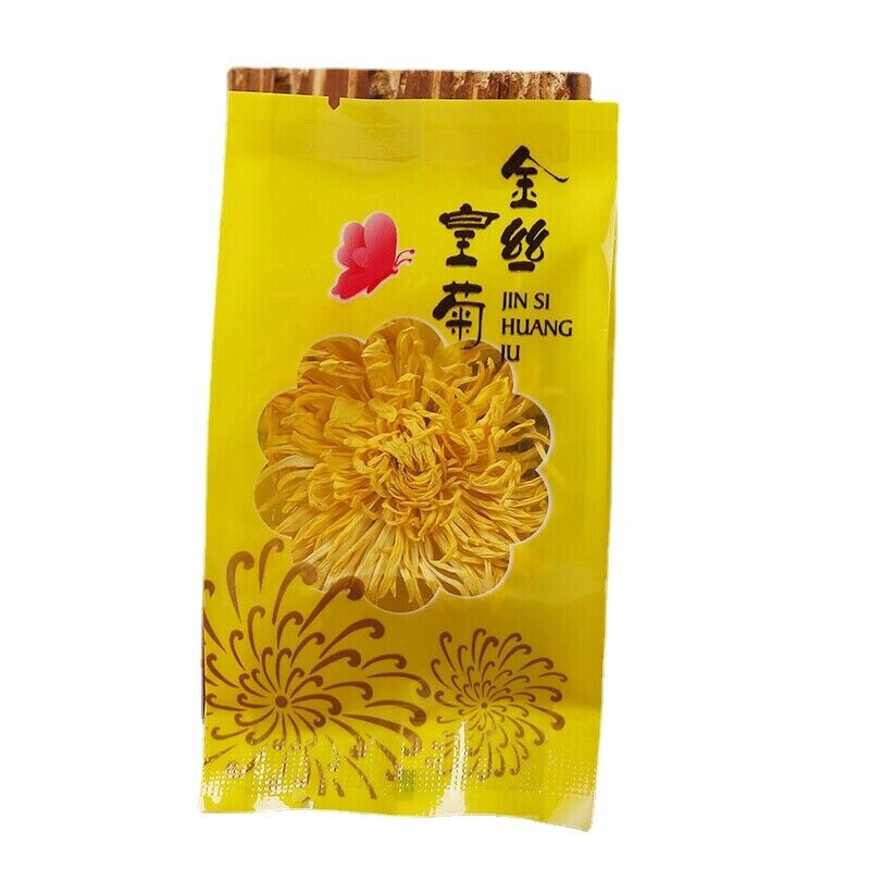 HelloYoung Organic Golden Chrysanthemum Tea Jin Si Huang Ju 100 Flowers Healthy Herbal Tea Main image
