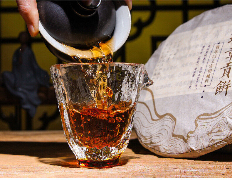 HelloYoung Puerh Ripe Tea Old Banzhang Ripe Tea Cake 357g Pu'er Tea Yunnan Pu'er Tea Cake