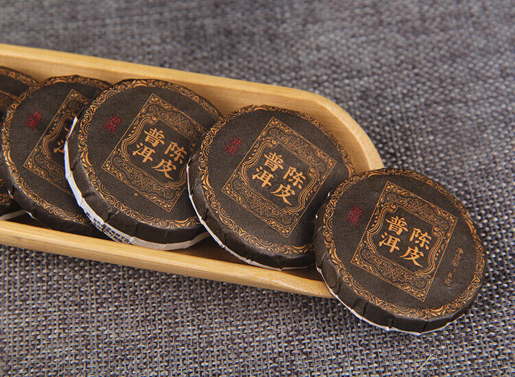 HelloYoung 500g Yunnan Chenpi Pu'er tea cake citrus ripe tea black tea small jade cake