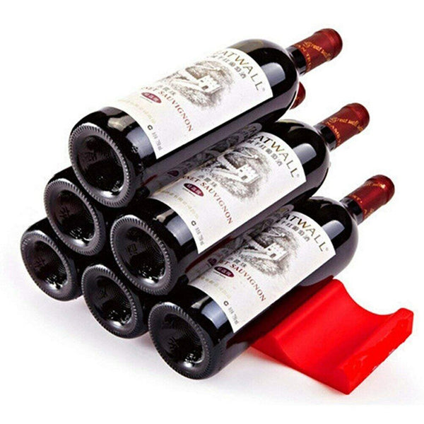 Beer Wine Bottle Rack Organiser Holder Durable Silicone Stacking Bar Accessories