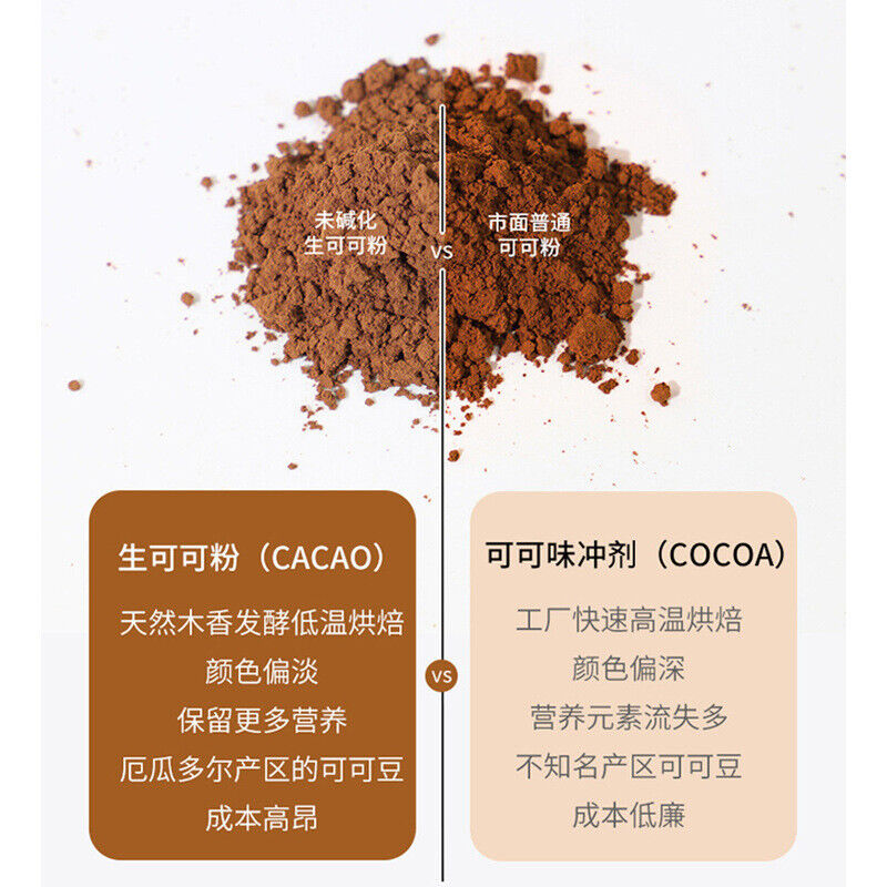 Raw Cocoa Powder Punch Pure Cocoa Powder Chocolate Powder Ketogenic 120g Secondary image