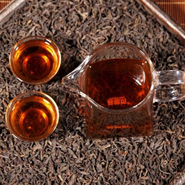 Premium Yunnan China Loose Leaf Black Puer Tea Ripened Cooked  Bulk Puerh Tea