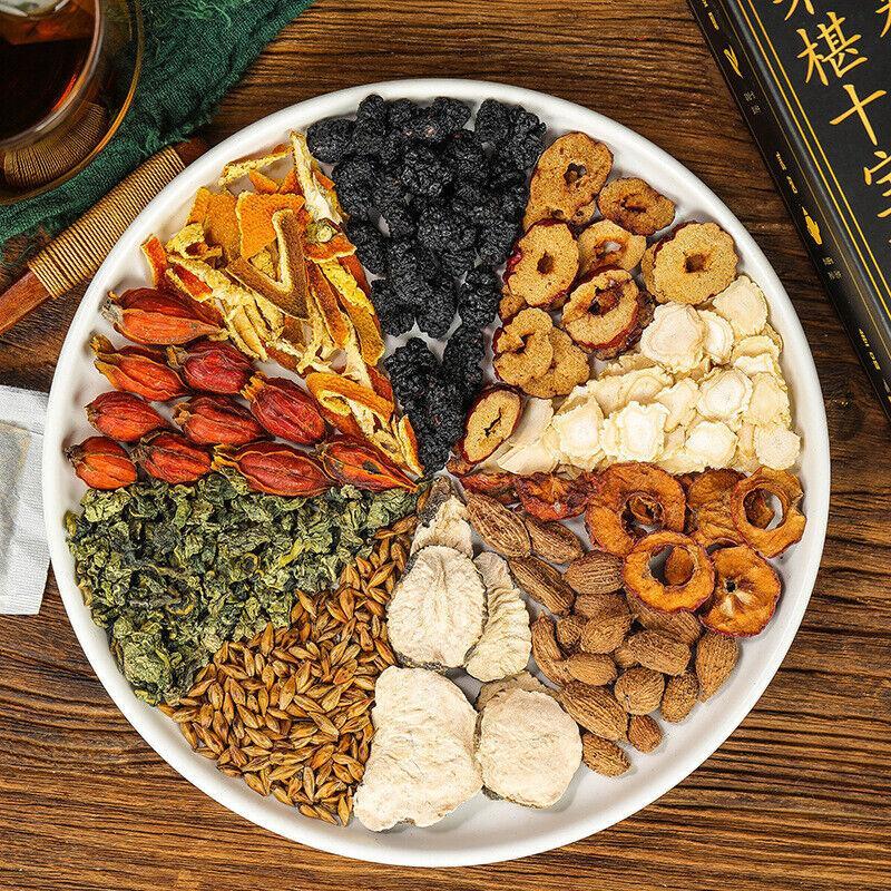 Health Tea Nanjing TongRenTang Ginseng Wolfberry Mulberry Ten Treasure Tea