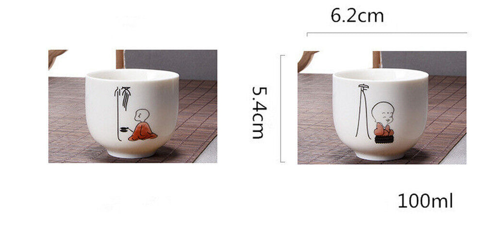 6Pcs Hand Painted Ceramic Creative Gifts Kung Fu Tea Set Bowl Chinese Porcelain