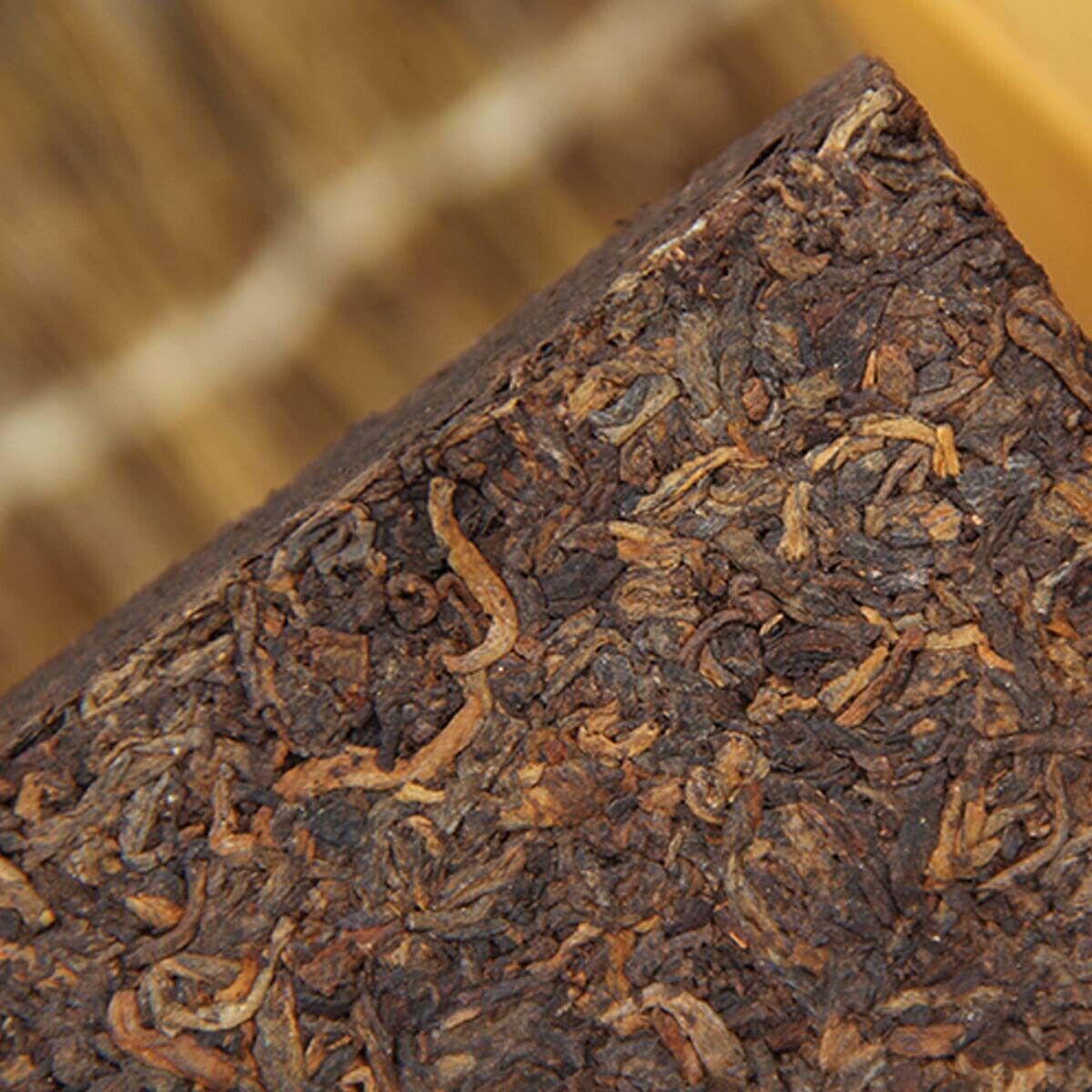 HelloYoung Pu-erh Ripe Tea Natural BoKu Ancient Tree Golden Bud Puerh Tea Brick Yunnan 250g