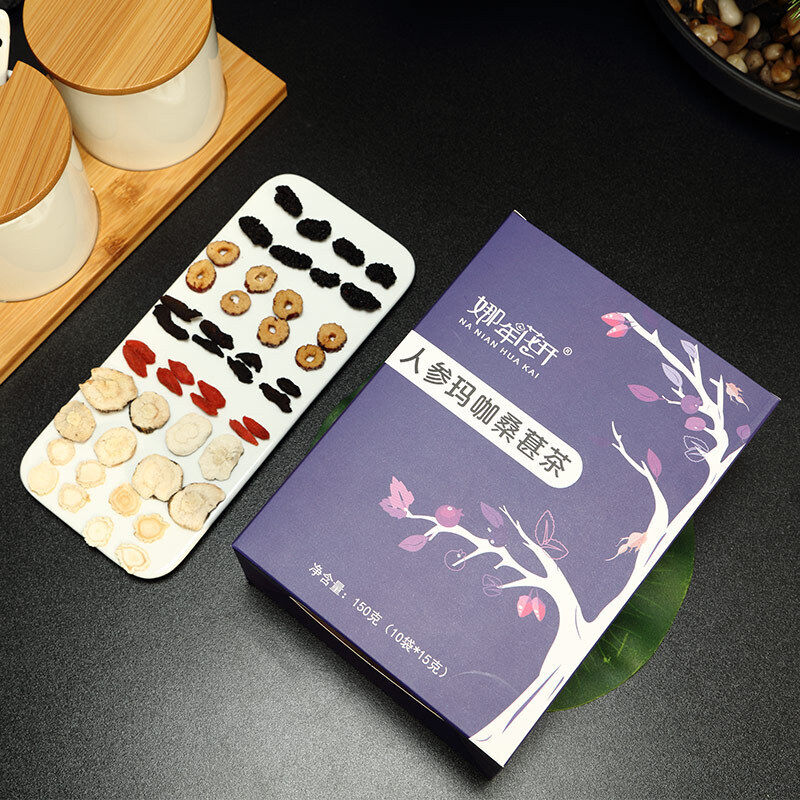 Ginseng Huangjing Wubao Tee Goji Maulbeere Red Jujube Gesundheit Erhaltender Tee