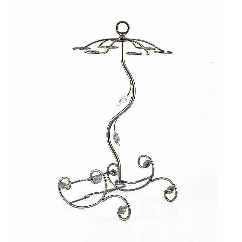 Stand Hanging Glasses Rack Bottle Holder Iron Wire Maple Leaf Hollow Wine Rack