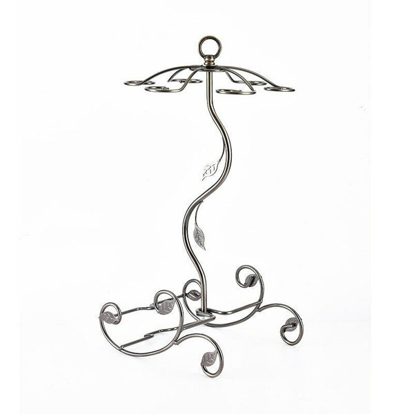 Stand Hanging Glasses Rack Bottle Holder Iron Wire Maple Leaf Hollow Wine Rack