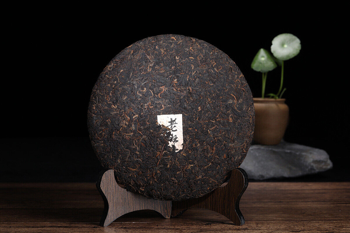 HelloYoung 357g Yunnan OldPanzhang Puerh Ripe Tea Cake Menghai Flavor Pure Material