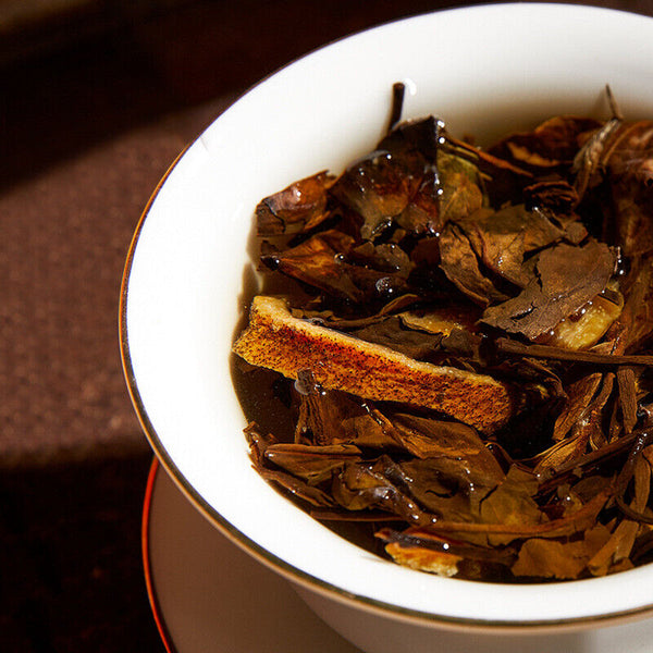 HelloYoung Fuding Old White Tea Gongmei Chenpi White Tea Leaves Loose