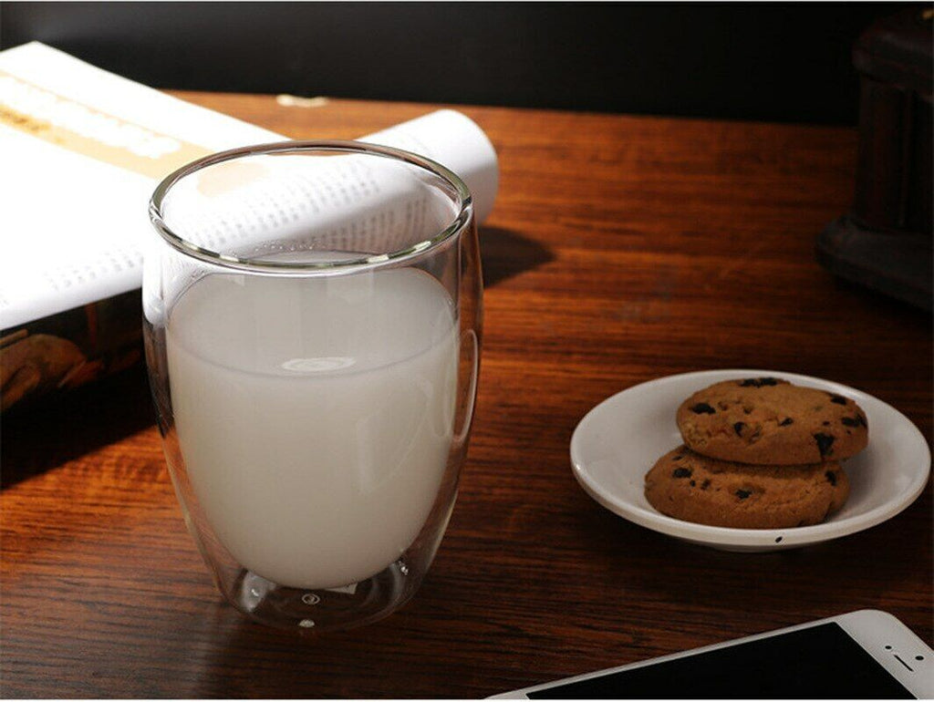 Fashion Classic Glass Double Wall Transparent Coffee Cups Insulate Office Tea
