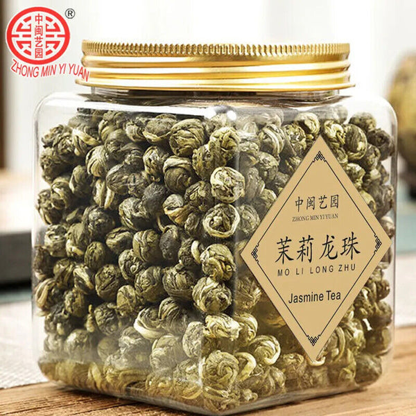 HelloYoung New Jasmine Tea Canned Natuiral Organic Jasmine Drago Pearl  Longzhu 125g