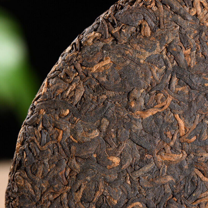 HelloYoung TeaPuerh Cooked Tea Cake Pu'er Black Tea Slimming Healthy Drink 357g Yellow Seal