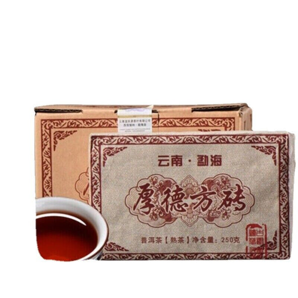 HelloYoung TeaBlack Tea Organic Puerh Ripe Tea Brick 1000g Menghai Ecological Big Tree Pu-Erh