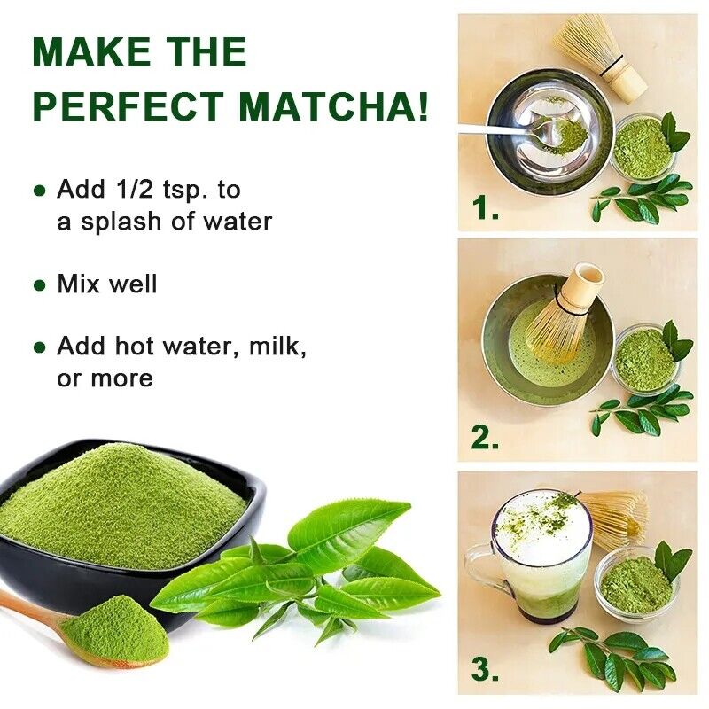 Matcha Green Tea Fresh Natural Without Additive. Careful diet weight loss