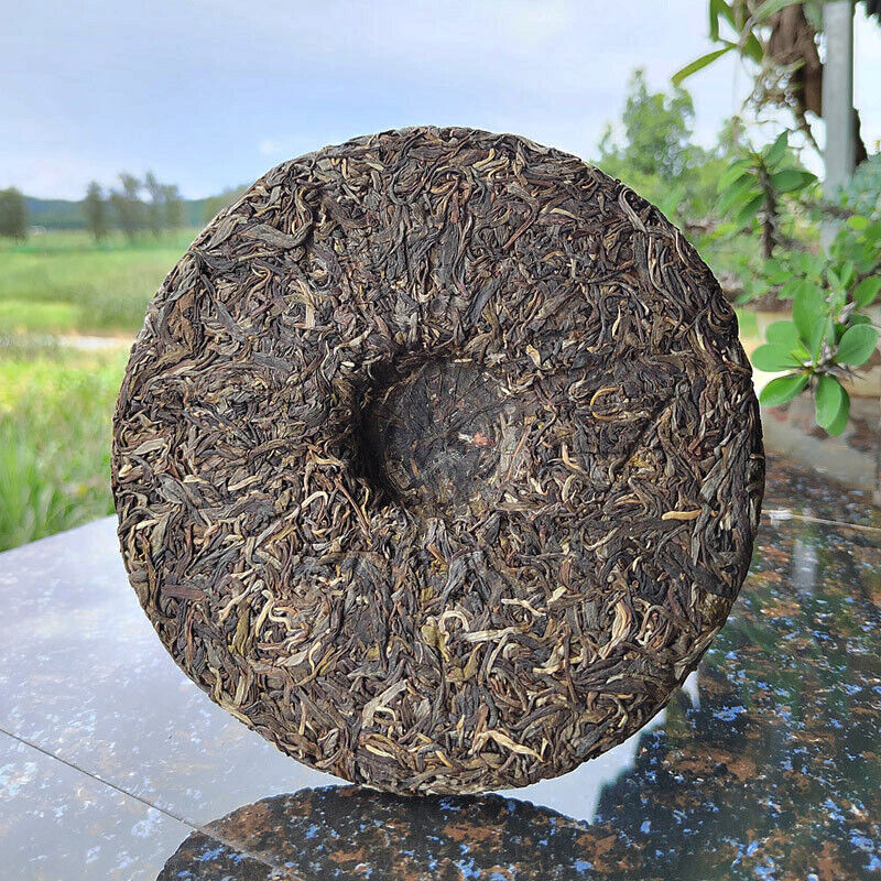 HelloYoung 357g Yibang Pu'er Raw Tea Ancient Six Great Tea Mountains Yunnan Old Tree Cake