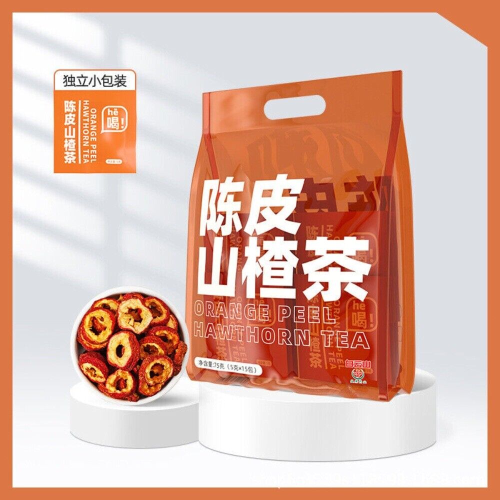 Tangerine Peel Hawthorn Tea Bags Digestive Support Heart Health Herbal Detox Secondary image