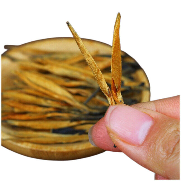 HelloYoung Yunnan Black Tea KungFu Black Tea Fengqing Lijie Gold Needle Honey Gold Bud8.8oz