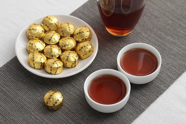 HelloYoung 500g Pu-erh Tea Aged Pu-erh Ripe Tea Glutinous Aroma Small Golden Tuo (RX)