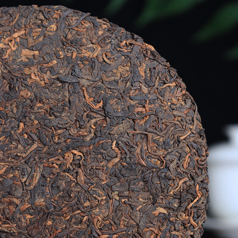 HelloYoung Yunnan Pu'er Tea Leaves Yiwu Golden Bud 357g Ripe Tea Cake Secondary image