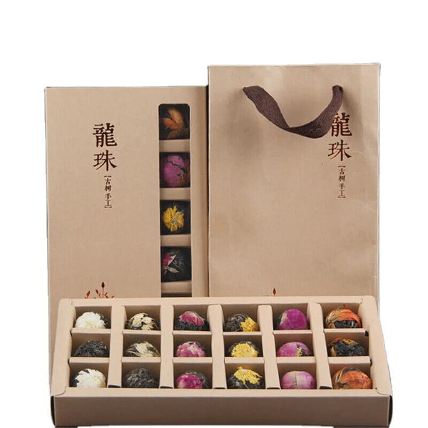 Flower Fragrance Yunnan Shen Puer Dragon Pearls with Different Flower Lily Rose