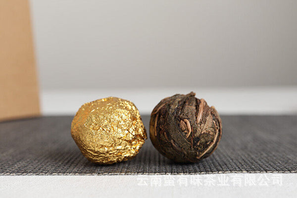 HelloYoung Yunnan Pu'er Tea 18 Old Banzhang Ancient Tree Gold Leaf Raw Tea Dragon Pearl