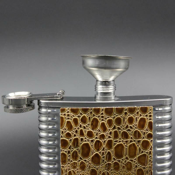 Stainless Steel Hip Flask Funnel Transferring Liquid Wide Mouth Flagon Funnel