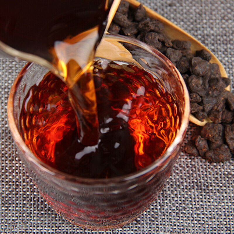 Ripe Glutinous Fragrance Fossilize Tea 500g/1.1LB Tin Tea  Pu-erh Tea