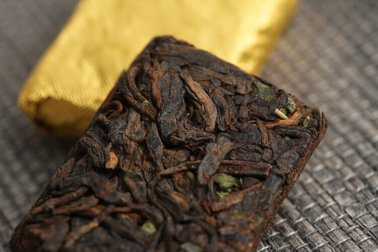 HelloYoung 500g Yunnan Pu-erh Ripe Tea Glutinous Aromatic Mini Square Brick Tea Thin Slices