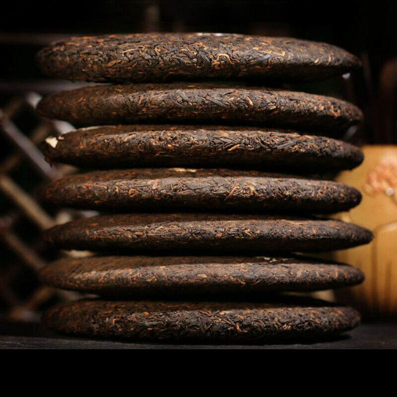 HelloYoung 2499g  First Class Yunnan Ruyi Qizi Pu'er Tea Cake 7 Cakes Ripe Pu Erh Black Tea