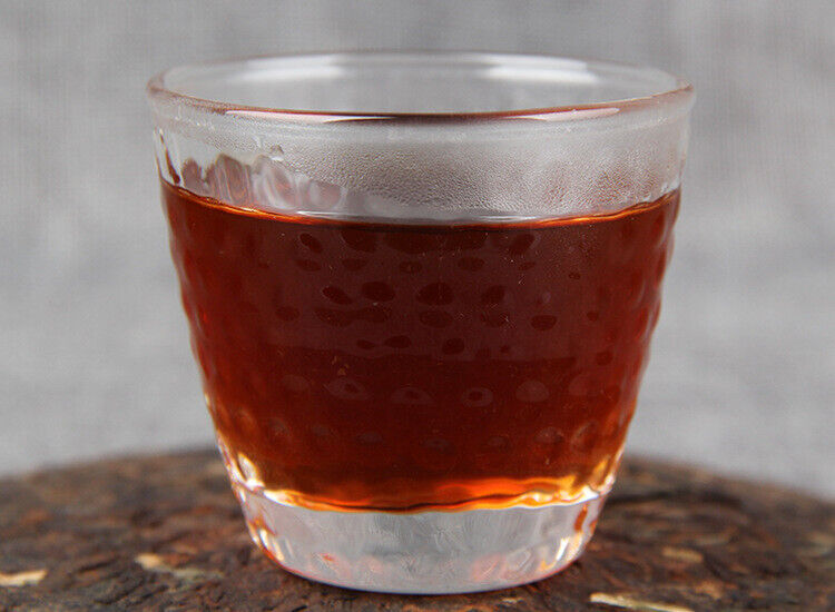 HelloYoung 357g Yunnan Pu'er Ripe Tea Cake 糯香普洱茶熟茶勐海七子饼糯米香普洱茶饼 357g