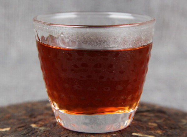 HelloYoung 357g Yunnan Pu'er Ripe Tea Cake 糯香普洱茶熟茶勐海七子饼糯米香普洱茶饼 357g