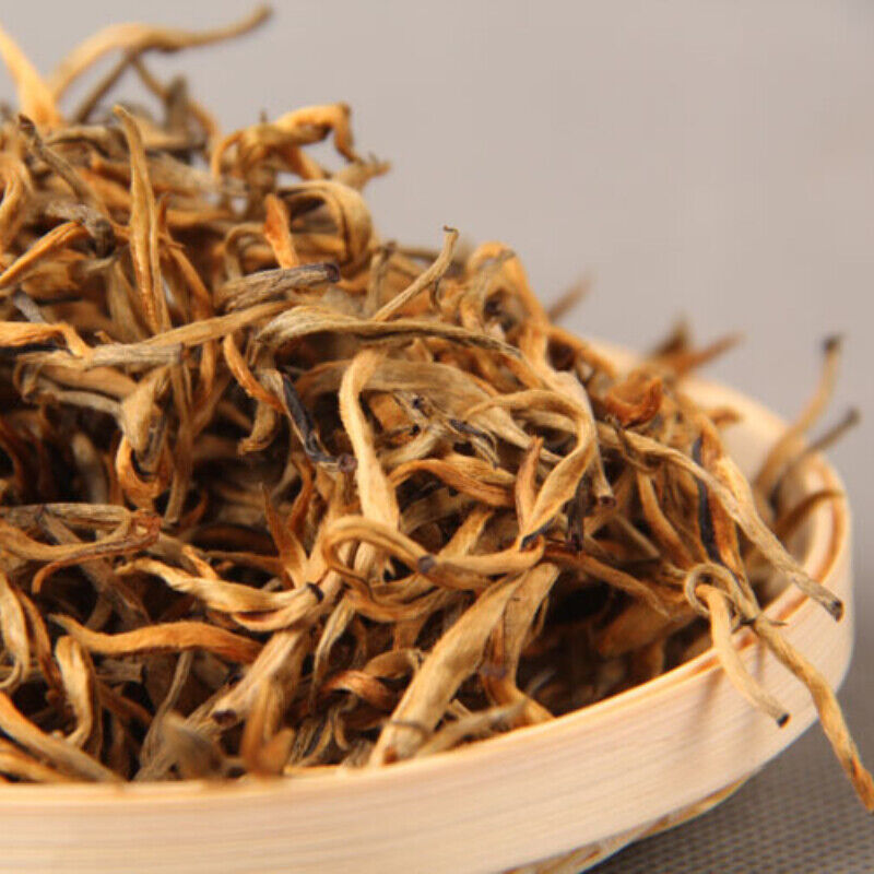 HelloYoung Top Gold Wire Black Tea Red Single Bud Organic Dian Hong Tea Yunnan Spring Tea