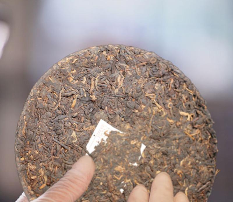 357g Yunnan Pu-erh Tea Puerh Ripe Tea Wishful Tea-cake Top Class Cooked Puer Tea