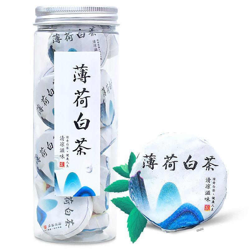 Mint Old White Tea Aged Shoumei White Tea Tangerine Peel Mini Tea Cake 100g Secondary image
