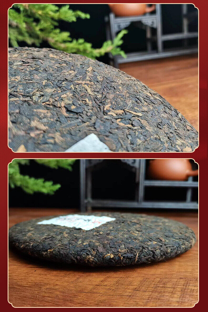 HelloYoung 357g Pu'er Tea Brown Mountain Banzhang Ancient Tree Fermented Puer Ripe Tea Cake