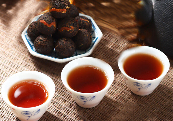500g Yunnan Pu'er Tea Tangerine Peel Dragon Beads Xiao Tuo Old Ripe Tea Bulk