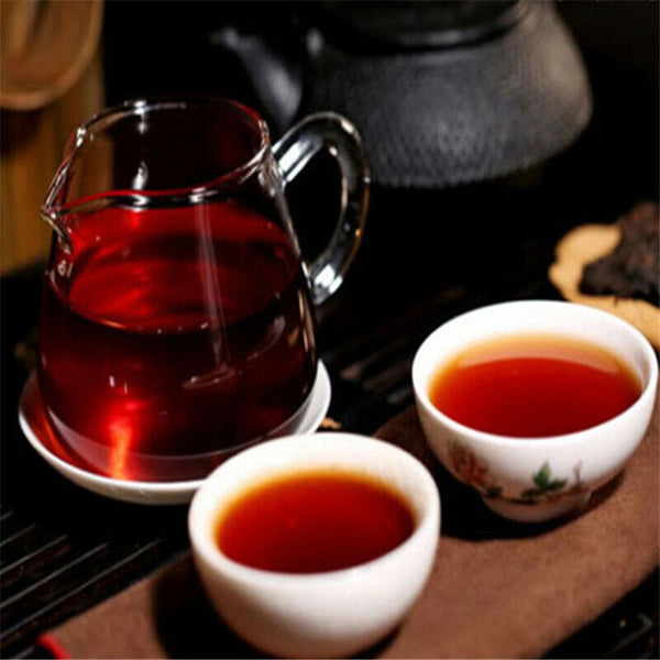 HelloYoung Gold Award Yunnan MengHai Arbor Tree Pu'er Pu-erh Tea Ripe Cake Black Tea 357g